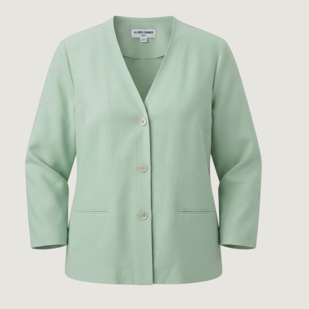 Classic  Professional Alfred Dunner Mint Green 3-Button Blazer Jacket Sz 20W NWT